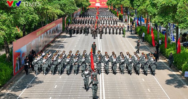 Cận cảnh buổi tập luyện diễu binh 80 năm Quốc khánh của các khối diễu binh công an nhân dân