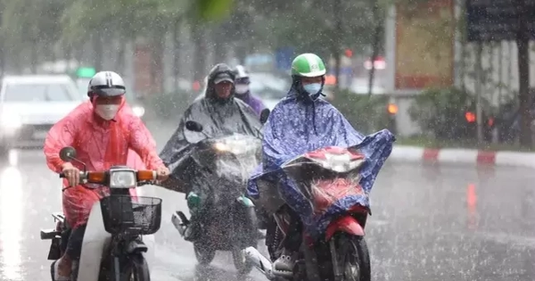 Từ chiều nay, mưa mở rộng ra đồng bằng Bắc Bộ, Bắc Trung Bộ