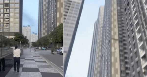 Khoảnh khắc thanh niên 22 tuổi ở TP.HCM bất ngờ ném 3 bình nước suối 20 lít từ chung cư cao tầng xuống đất khiến mọi người hú vía