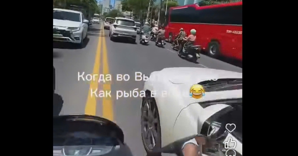 CLIP: Người nước ngoài lạng lách đánh võng trên đường biển Nha Trang