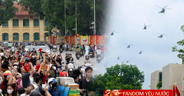 Biên đội máy bay tập luyện diễu binh vào Quảng trường Ba Đình, người dân khắp các tuyến phố Hà Nội hò reo đón chào