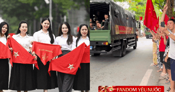 Đoàn xe chở các chiến sĩ diễu binh tiến vào trung tâm Hà Nội, người dân 2 bên đường vẫy chào không ngớt