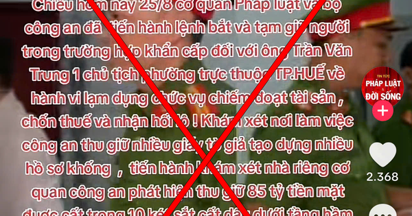 Xác minh, xử lý người tung tin "bắt giữ chủ tịch phường Trần Văn Trung tại Huế” trên TikTok