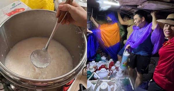 Ngập lụt, mất điện, không thể ra ngoài, cư dân chung cư tại Hà Nội được tiếp tế bằng cháo, nước nóng