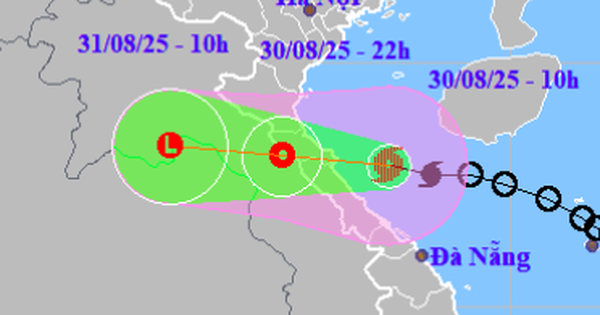 Bão số 6 giật cấp 9-10 đổ bộ vào miền Trung trong chiều tối nay 30-8
