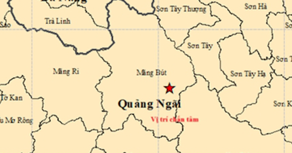 Xã miền núi Quảng Ngãi tiếp tục xảy ra động đất