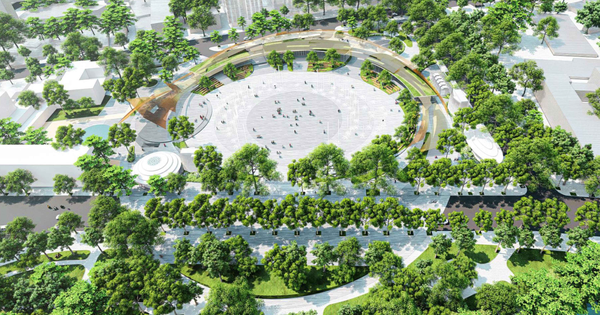 Phối cảnh quảng trường, công viên phía Đông hồ Hoàn Kiếm