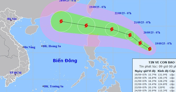 Bão Ragasa tiến vào Biển Đông với cường độ rất mạnh, có thể đạt cấp siêu bão