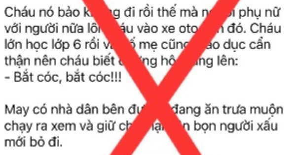 Vụ học sinh lớp 6 ở Hà Nội suýt bị bắt cóc trên đường đi học: Do cháu tự nghĩ ra