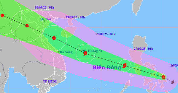 Bão Bualoi mạnh lên 3 cấp sau một ngày, đêm nay vào Biển Đông