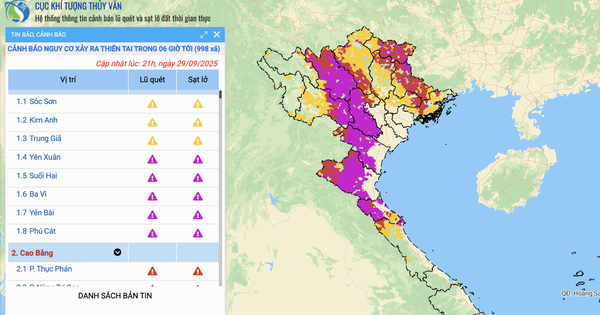 Cảnh báo: 998 xã phường có nguy cơ lũ quét, sạt lở đất trong 6 giờ tới - người dân cần cập nhật ngay!