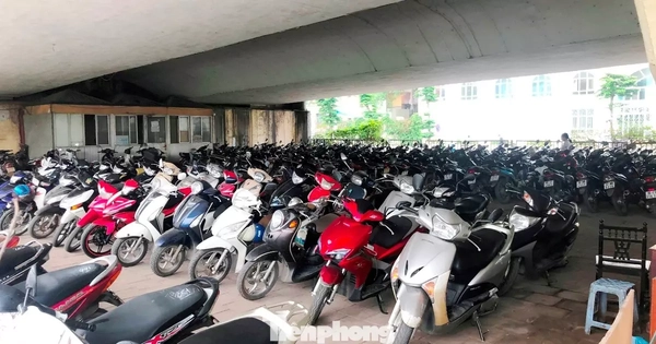 Cận cảnh các gầm cầu Hà Nội "phủ kín" bãi ô tô, xe máy
