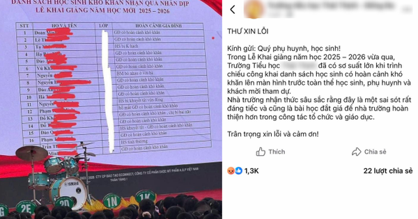 Trường học ở Hà Nội lên tiếng sau khi công khai học sinh khuyết tật, nhà nghèo, bố mẹ bỏ nhau trên màn hình led: Dân mạng vẫn phản ứng gay gắt