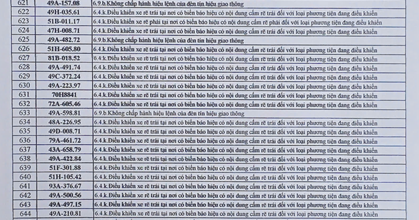 712 chủ xe có biển số sau phải nộp phạt nguội theo Nghị định 168