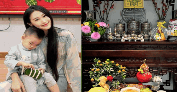 Doãn Hải My trang trí biệt thự chục tỷ đón Tết, được khen vừa đẹp vừa khéo vì mâm cỗ cúng ông Công ông Táo