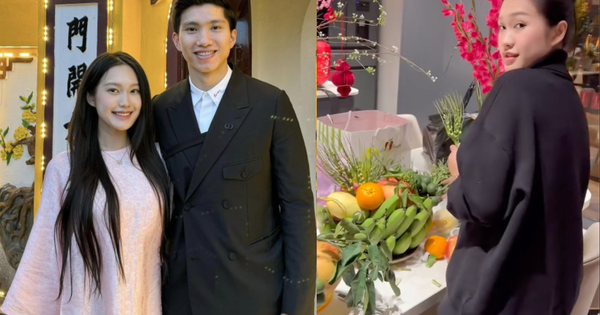 Còn ai đảm đang hơn Doãn Hải My, Văn Hậu tự hào khoe vợ cặm cụi bày mâm ngũ quả Tết trong căn biệt thự