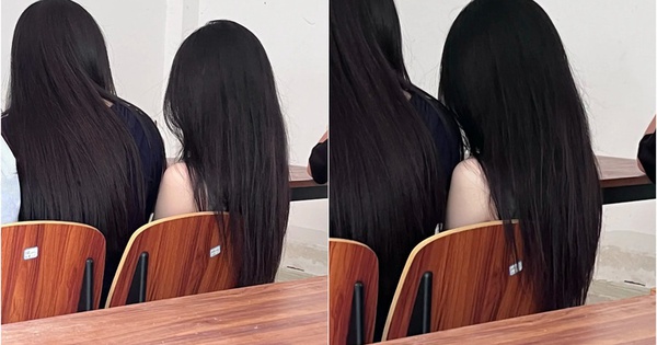 Bóng lưng hai nữ sinh gây sốt