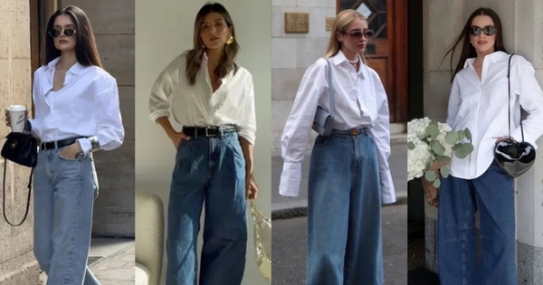 Gallery - Sơ mi trắng và quần jeans ống rộng: Công thức “đinh” 2026 cho vẻ đẹp tối giản mà vẫn sang tuyệt đối