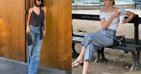 Phụ nữ Pháp thường mix quần ống suông với 4 mẫu áo, hóa ra mặc đẹp lại đơn giản thế này