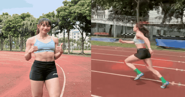 "Nghẹt thở" với tốc độ chạy như bay của mỹ nữ điền kinh Mỹ Tiên, cơ bụng 6 múi như tạc tượng "hút" 2,8 triệu view