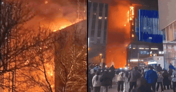 Lửa nuốt trọn chung cư cao tầng tại Trung Quốc, cảnh tượng kinh hoàng khiến nhiều người hoảng loạn