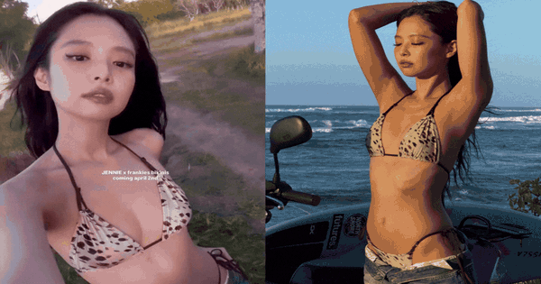 Mặc jeans rách ra biển: Phải size ngực giống Jennie mới đu được