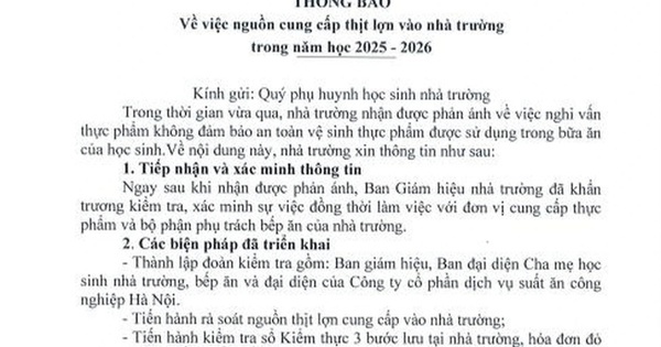 Phụ huynh cắt cơm bán trú sau vụ 300 tấn thịt lợn bệnh được đưa vào trường học
