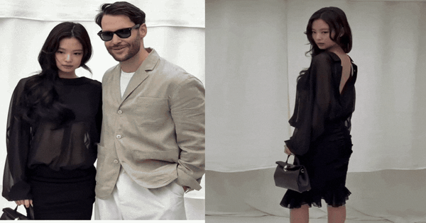 Jennie khoe chân ngực tinh tế, được người đàn ông quyền lực hộ tống tại event Jacquemus