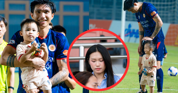 Văn Hậu đưa con trai xuống sân bóng chơi đùa, Doãn Hải My không giống như mọi lần