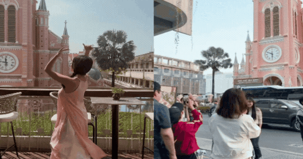 Khách Tây, khách Thái bay ngàn cây số đến TP.HCM vì lụy nhan sắc Nhà thờ hồng lúc hoàng hôn