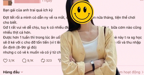 Lương 9 triệu ở thành phố, em gái bạn trai đòi lên ở free tiền trọ: Không đồng ý thì bị gọi là “ích kỷ”