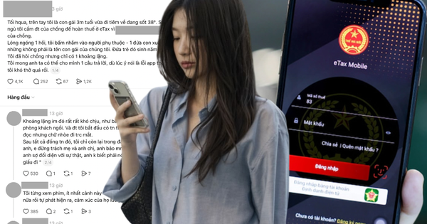 Vào eTax Mobile hoàn thuế, vợ sốc khi phát hiện chồng có con riêng