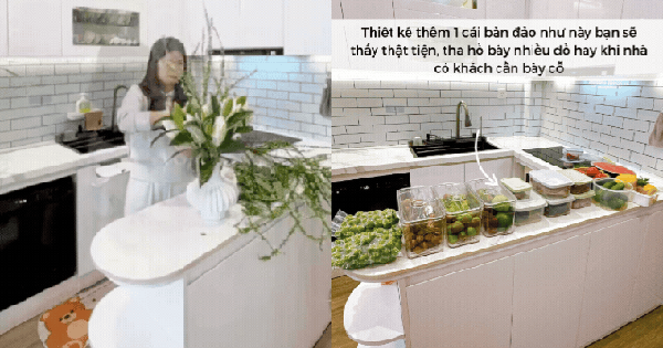 Bếp 5m² của mẹ bỉm Hà Nội thay đổi hoàn toàn chỉ nhờ 1 món: Nhỏ nhưng giải quyết 4 vấn đề cùng lúc