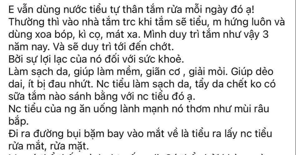 Trào lưu dùng nước tiểu để tắm, rửa mặt, bác sĩ cảnh báo nguy cơ