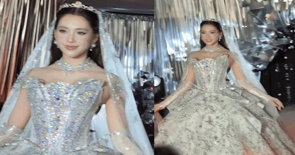 Không còn lời nào để khen cho nhan sắc của Hoa hậu Tiểu Vy khi làm cô dâu