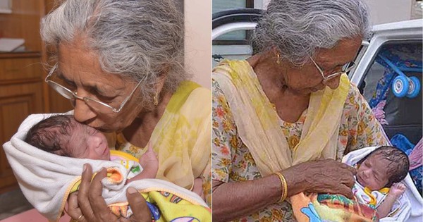 Cụ bà 72 tuổi sinh bé trai khỏe mạnh với chồng 80 tuổi