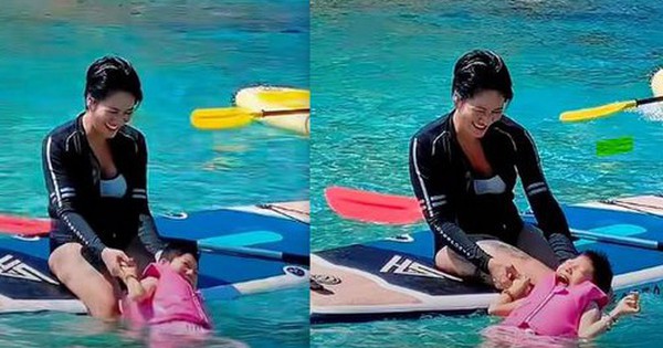 Nữ diễn viên Việt đưa con đi biển chơi mà hàng trăm người phải thốt lên: 