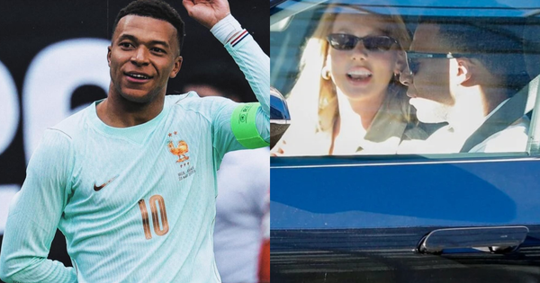 Mbappe bị bắt gặp hôn 