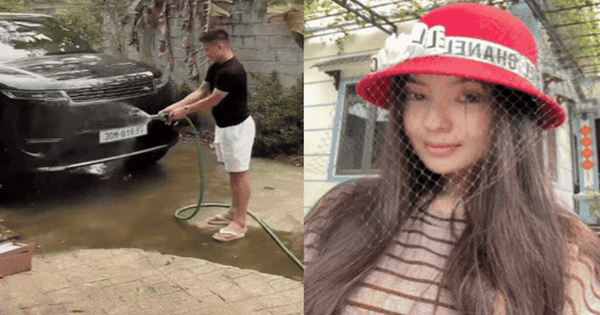 Quang Hải thong dong rửa xe Range Rover hơn 8 tỷ, tưới cây ngay trước cổng nhà bố vợ gây chú ý