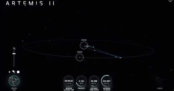Cách theo dõi hành trình Artemis II qua dữ liệu thời gian thực