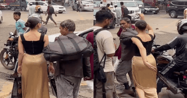 Clip gây tranh cãi: Nữ người mẫu đánh tới tấp người đàn ông lớn tuổi vì 1 cái nhìn