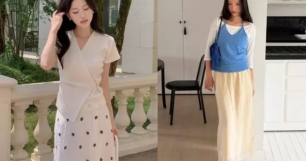 Chị em cứ mặc chân váy sáng màu thật nhiều vào mùa hè, vừa nhẹ mát vừa trẻ hẳn ra