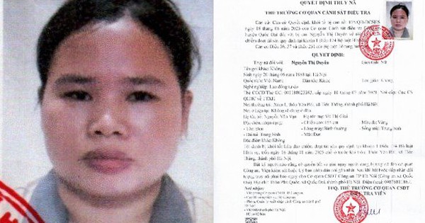 Truy nã Nguyễn Thị Duyên SN 1988