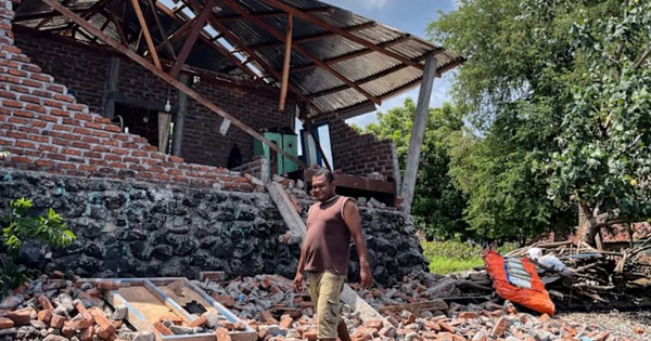 Động đất tại Indonesia làm hư hại nhiều nhà dân, hàng chục người bị thương