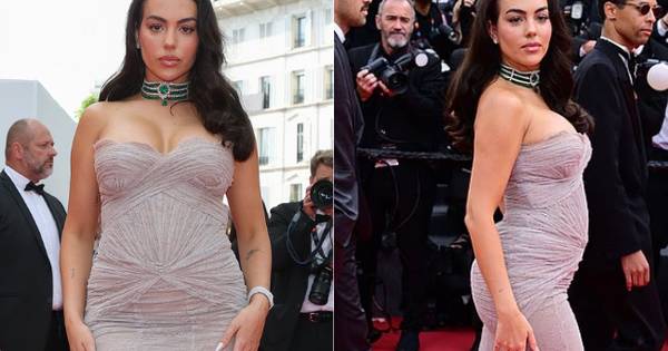 Vợ sắp cưới của Ronaldo gây choáng trên thảm đỏ LHP Cannes: Diện váy bó sát khoe body đẫy đà, dát kim cương sang chảnh hết mức
