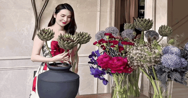 Nhìn phú bà Ngọc Loan mê mẩn cắm atiso khổng lồ, cư dân mạng xuýt xoa 