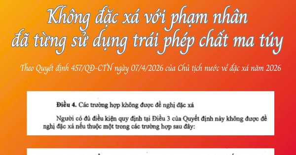 Không đặc xá với phạm nhân từng sử dụng chất ma tuý năm 2026