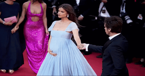 Đây chính là bà bầu đẹp nhất Cannes, đến mức được sánh với thiên thần
