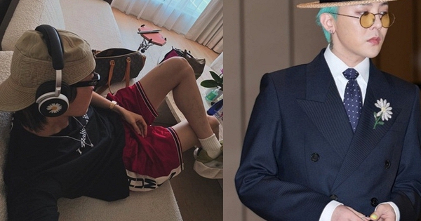 G-Dragon đính hoa cúc lên tai nghe, lập tức 