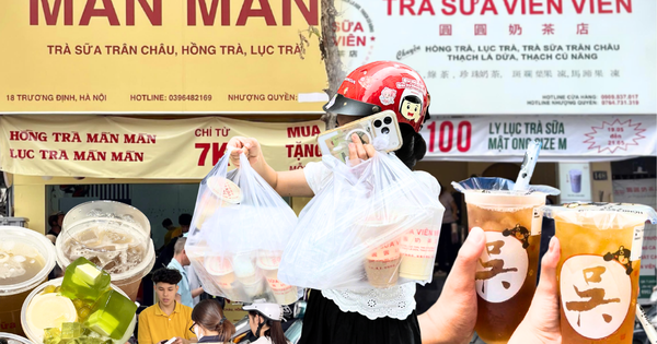 Trà sữa 7.000 đồng “đổ bộ” Hà Nội, trời nóng 40 độ khách vẫn xếp hàng mua